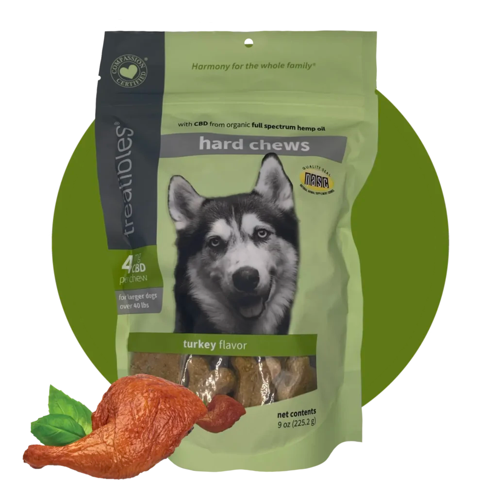 Treatibles Hard Chews Turkey Large Dog Barrels Organics